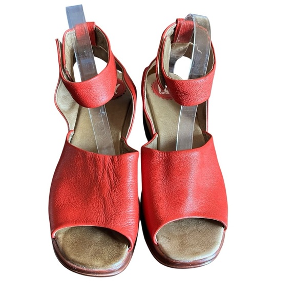 Fly London Red Leather Hert Sandals Women’s EU 41 / US 10.5 - Picture 8 of 15